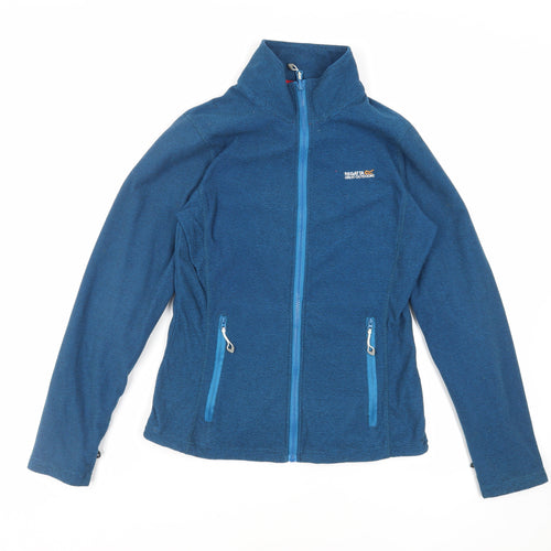 Regatta Womens Blue Jacket Size 12 Zip - Logo Zipped Pockets