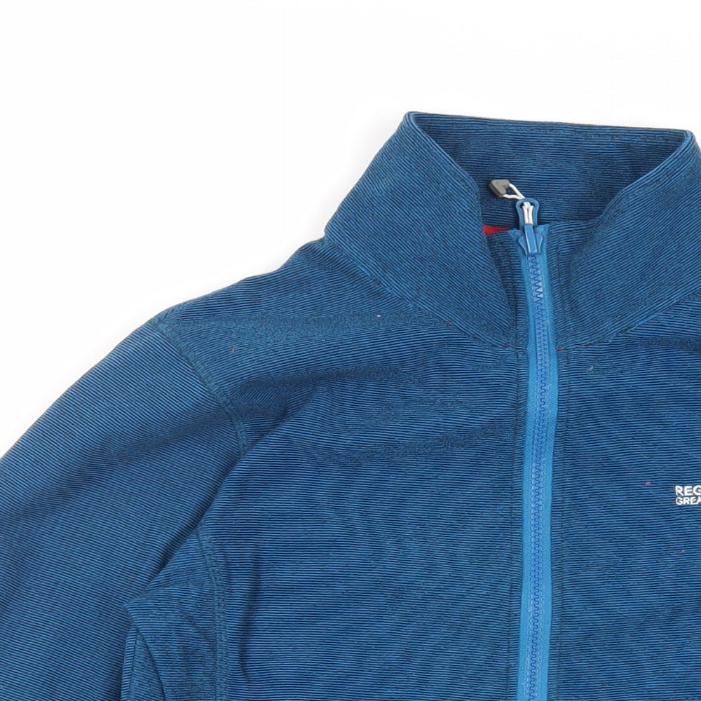 Regatta Womens Blue Jacket Size 12 Zip - Logo Zipped Pockets