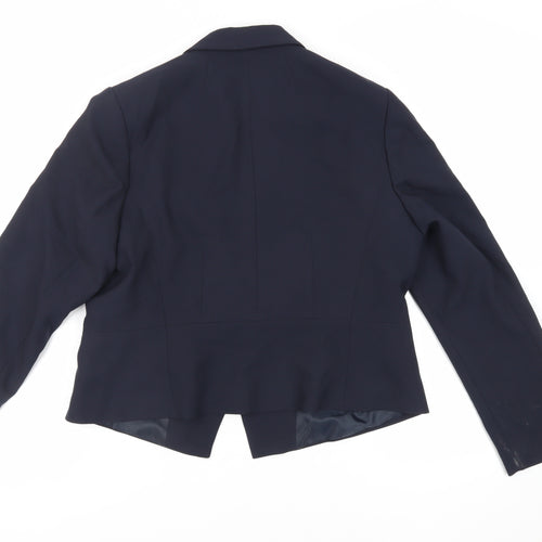 Marks and Spencer Womens Blue Jacket Blazer Size 16 Button