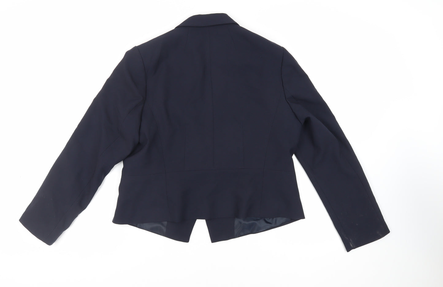 Marks and Spencer Womens Blue Jacket Blazer Size 16 Button