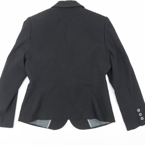 Marks and Spencer Womens Grey Jacket Blazer Size 14 Button - Contrasting Stitching