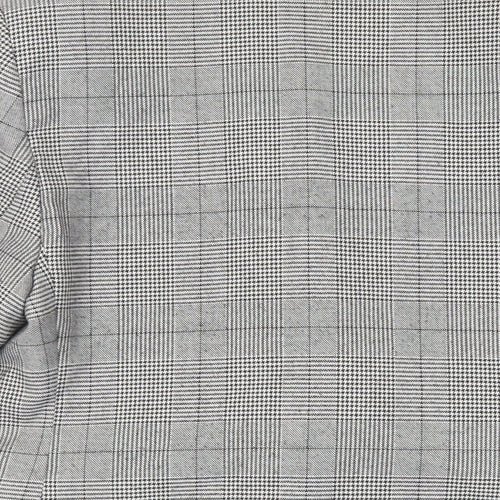 St Michael Womens Grey Plaid Jacket Blazer Size 12 Button - Vintage