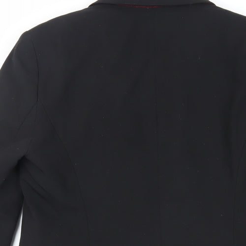 Topshop Womens Black Jacket Blazer Size 10 Button