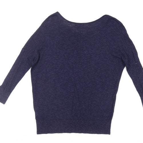 Gap Womens Purple Boat Neck Cotton Pullover Jumper Size S - Lightweight