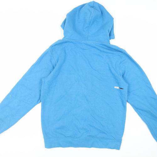 Animal Mens Blue Cotton Full Zip Hoodie Size M - Logo Pockets
