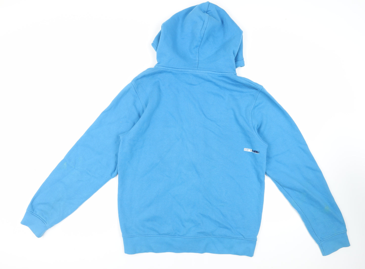 Animal Mens Blue Cotton Full Zip Hoodie Size M - Logo Pockets