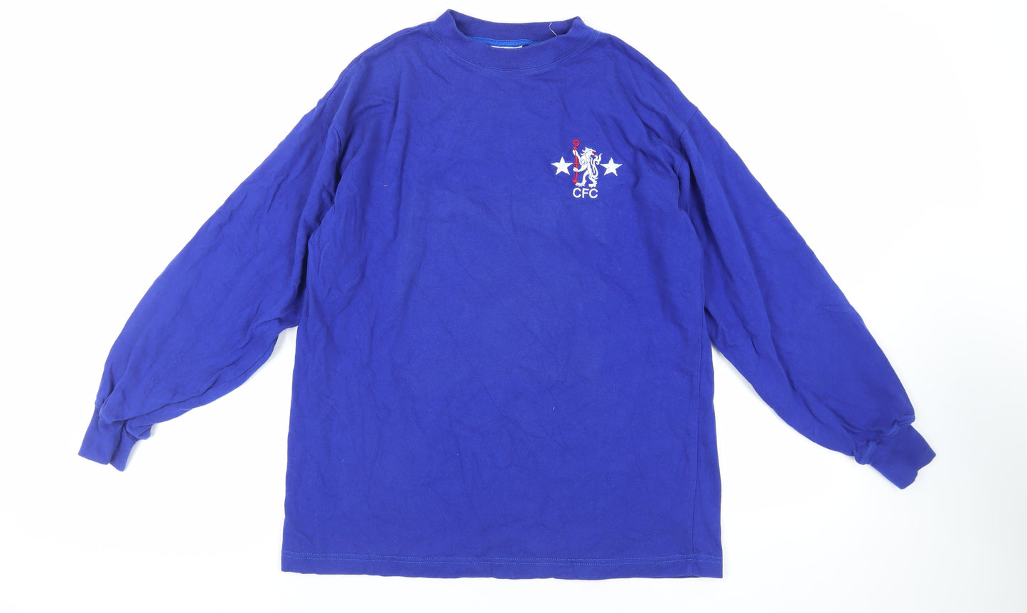 Toffs Mens Blue Cotton T-Shirt Size L Crew Neck - Chelsea FC