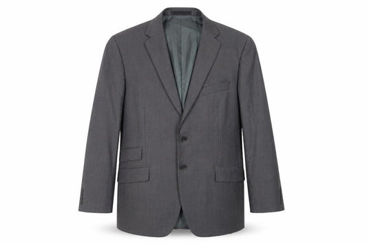 Front view of Autograph men’s grey polyester jacket suit jacket, size 44, regular
