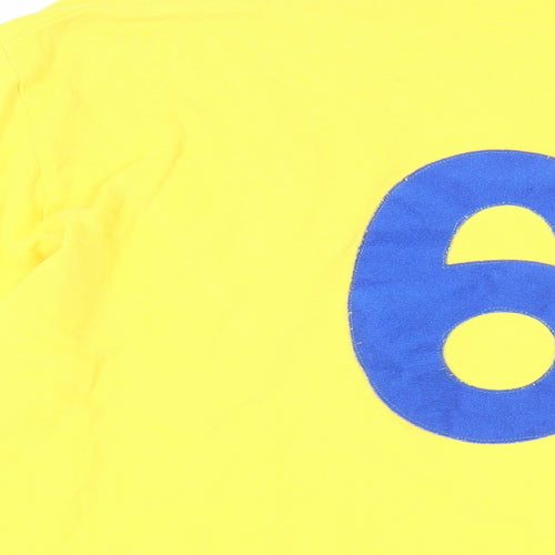 Chelsea FC Mens Yellow Cotton T-Shirt Size L Crew Neck - Logo