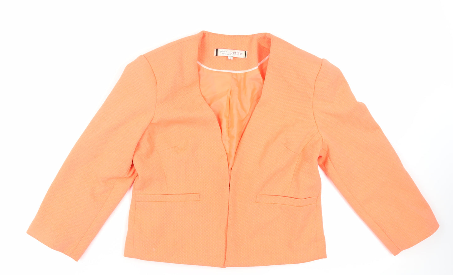 Principles Womens Orange Jacket Blazer Size 12 - Open
