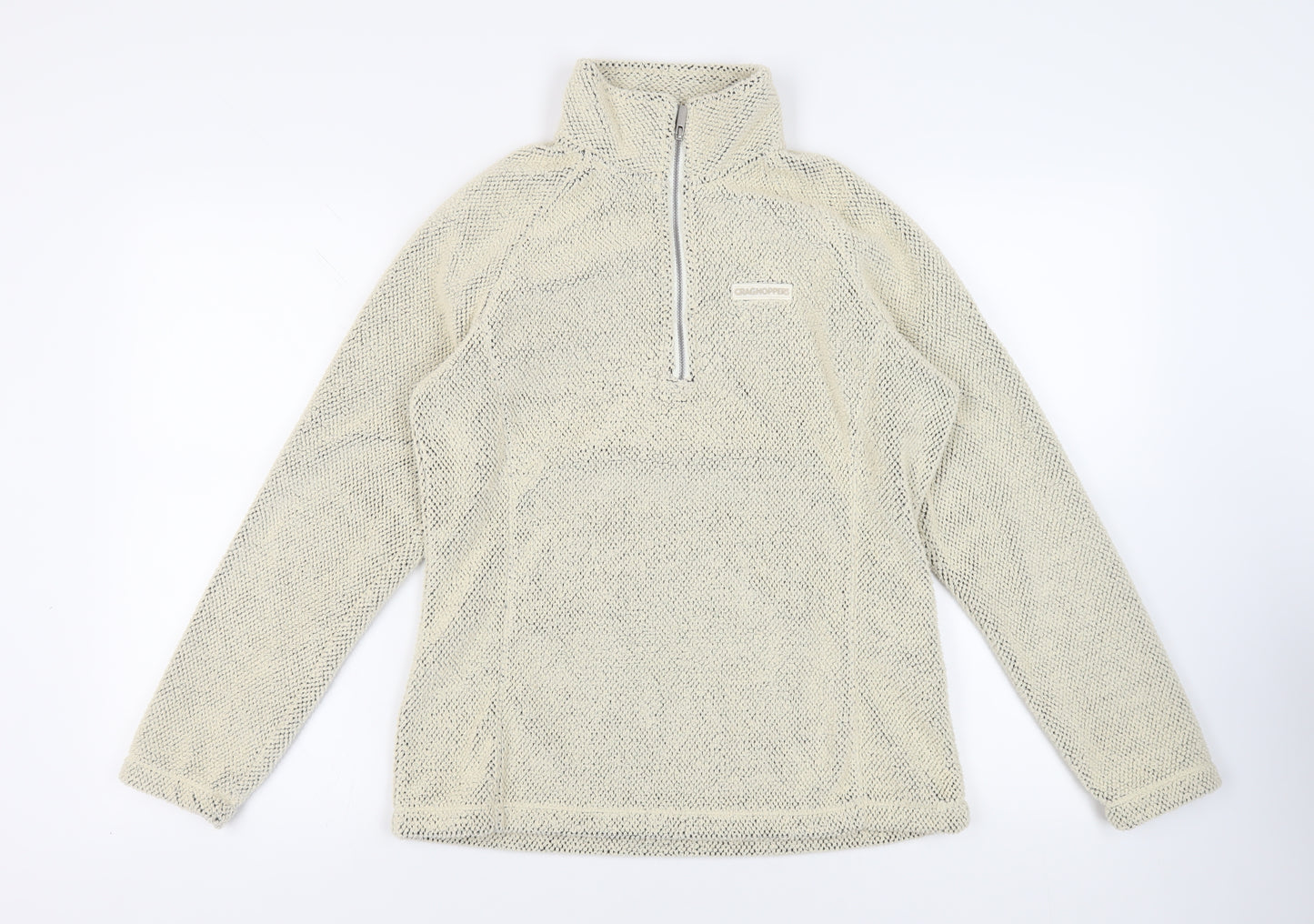 Craghoppers Womens Ivory Polyester Pullover Sweatshirt Size 12 Zip - Logo