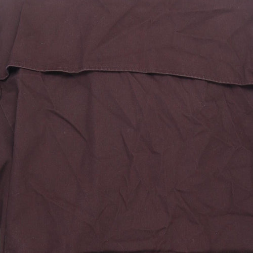 River Island Mens Purple Pea Coat Coat Size L Button - Belted