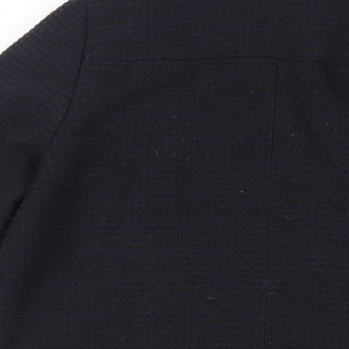 Debenhams Womens Black Overcoat Coat Size 12 Zip
