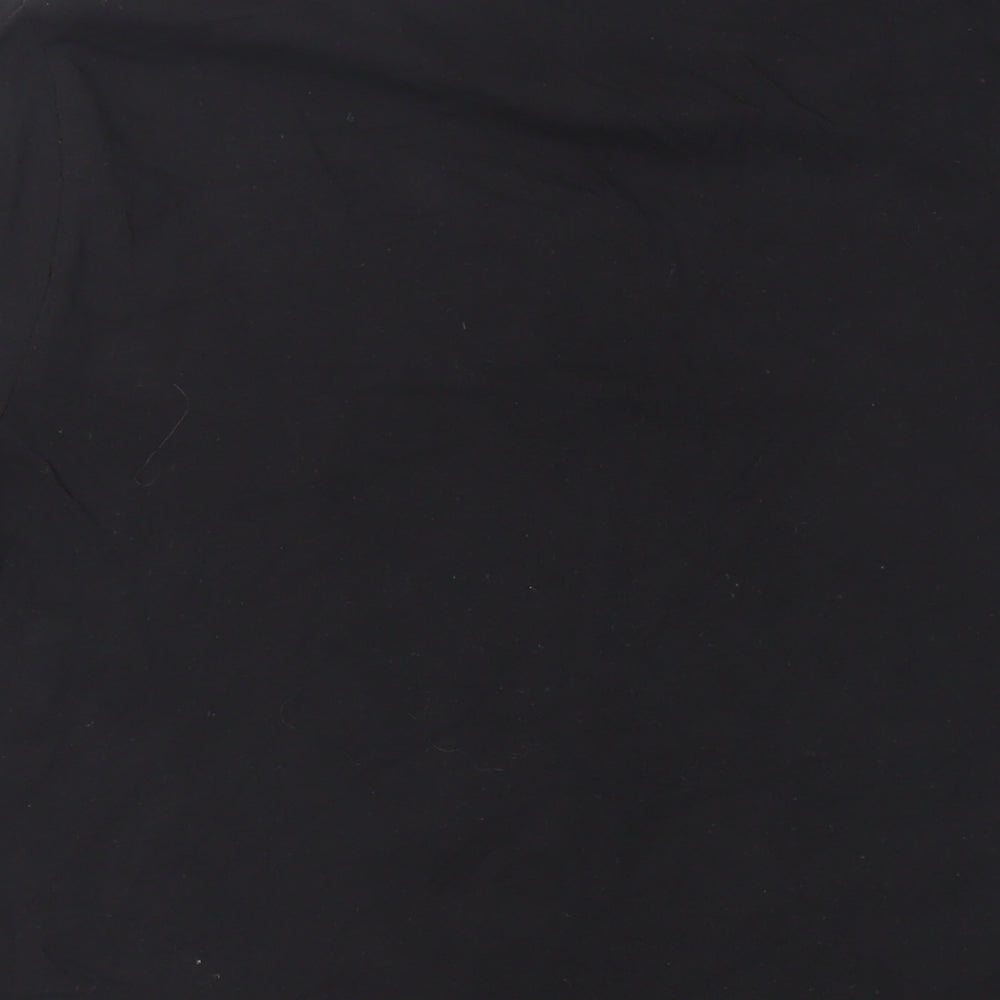 PUMA Mens Black Cotton T-Shirt Size L Crew Neck - Logo