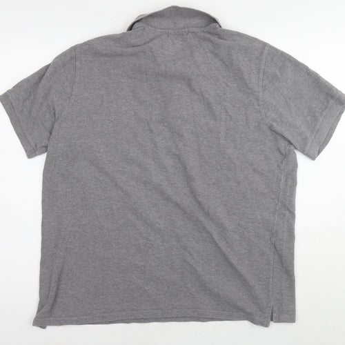 Paul Smith Mens Grey Cotton Polo Size 2XL Collared Pullover