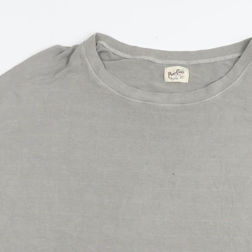 A Postcard From Brighton Womens Grey Viscose Tunic T-Shirt One Size Round Neck