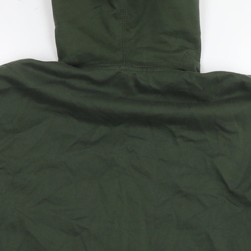 Cotton Traders Mens Green Cotton Pullover Hoodie Size M - Garden explorer
