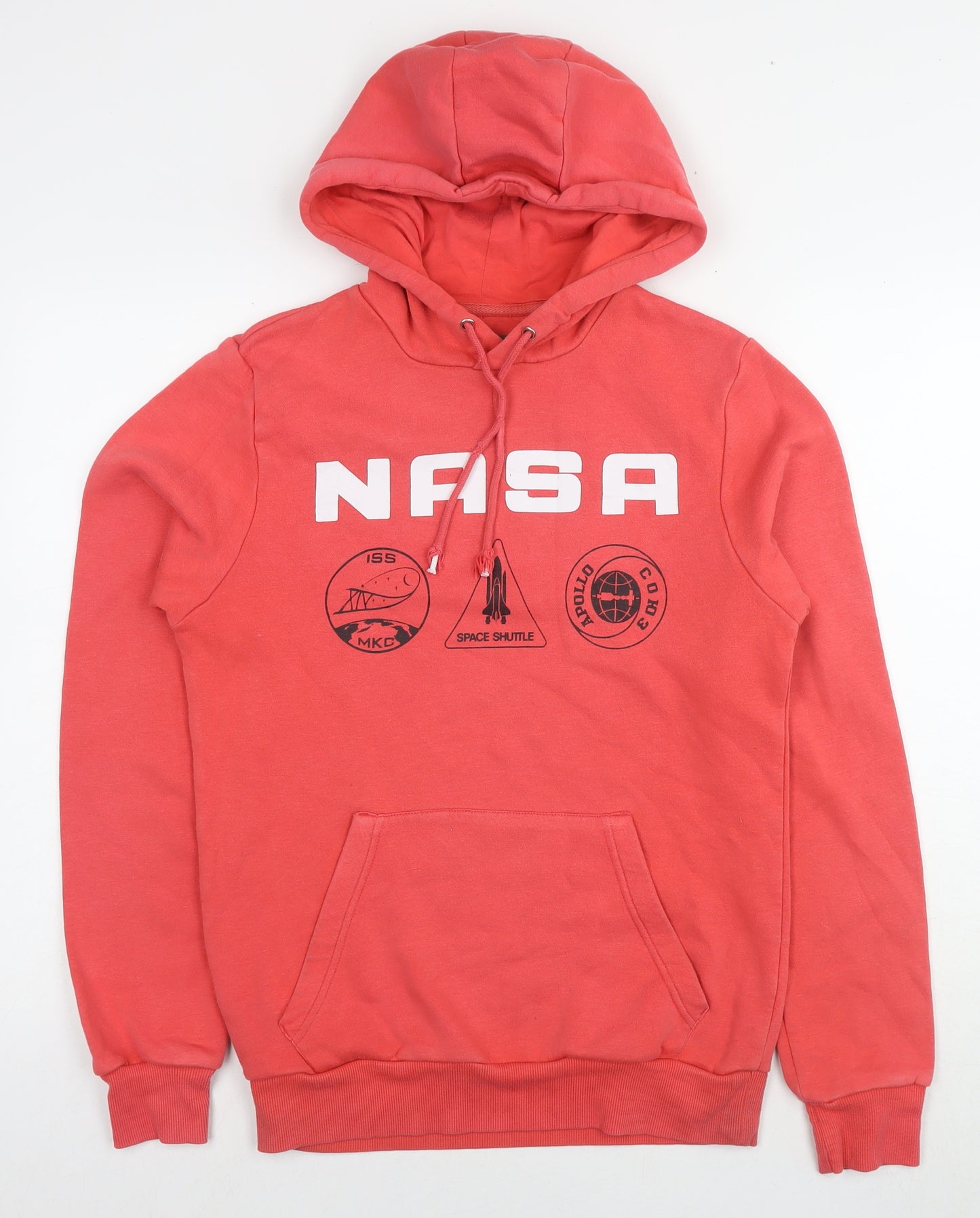 NASA Womens Red Cotton Pullover Hoodie Size XS Pullover - Logo