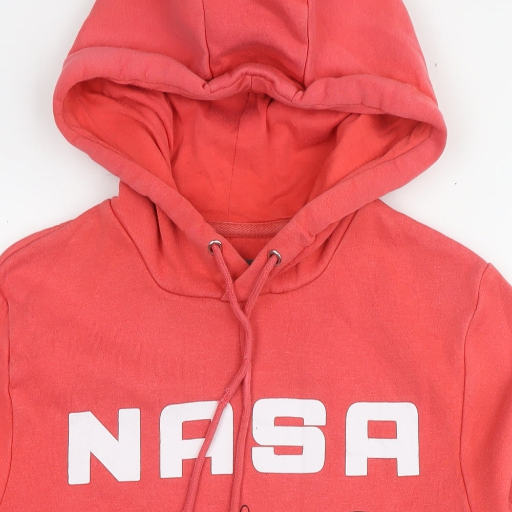 NASA Womens Red Cotton Pullover Hoodie Size XS Pullover - Logo