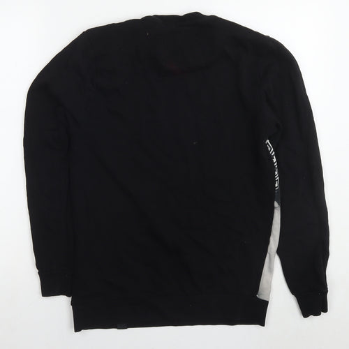 Fabric Mens Black Polyester Pullover Sweatshirt Size S - Sexy Lady