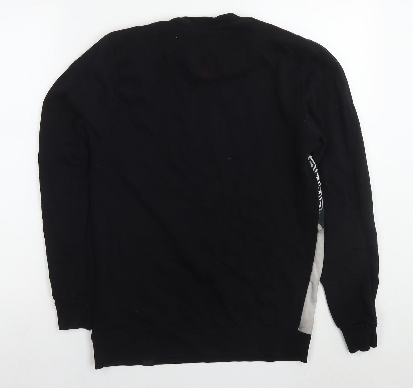 Fabric Mens Black Polyester Pullover Sweatshirt Size S - Sexy Lady