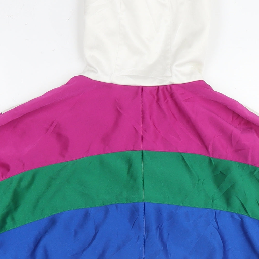 adidas Mens Multicoloured Polyester Pullover Hoodie Size S - Vintage