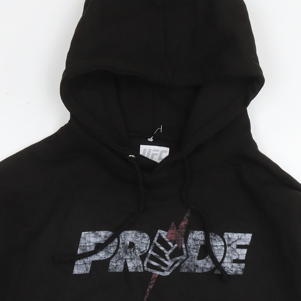 UFC Mens Black Cotton Pullover Hoodie Size S - Pride
