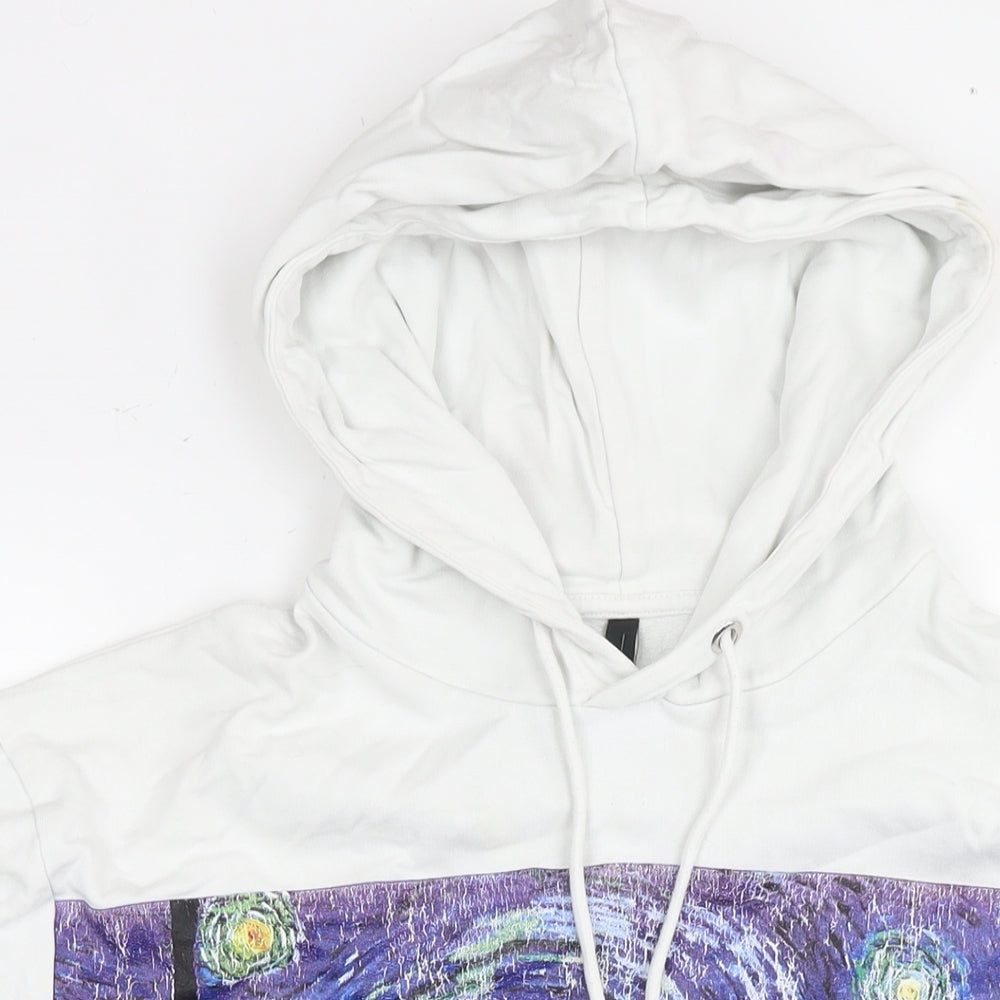 Amsterdam Mens White Polyester Pullover Hoodie Size M - Vincent van Gogh Art