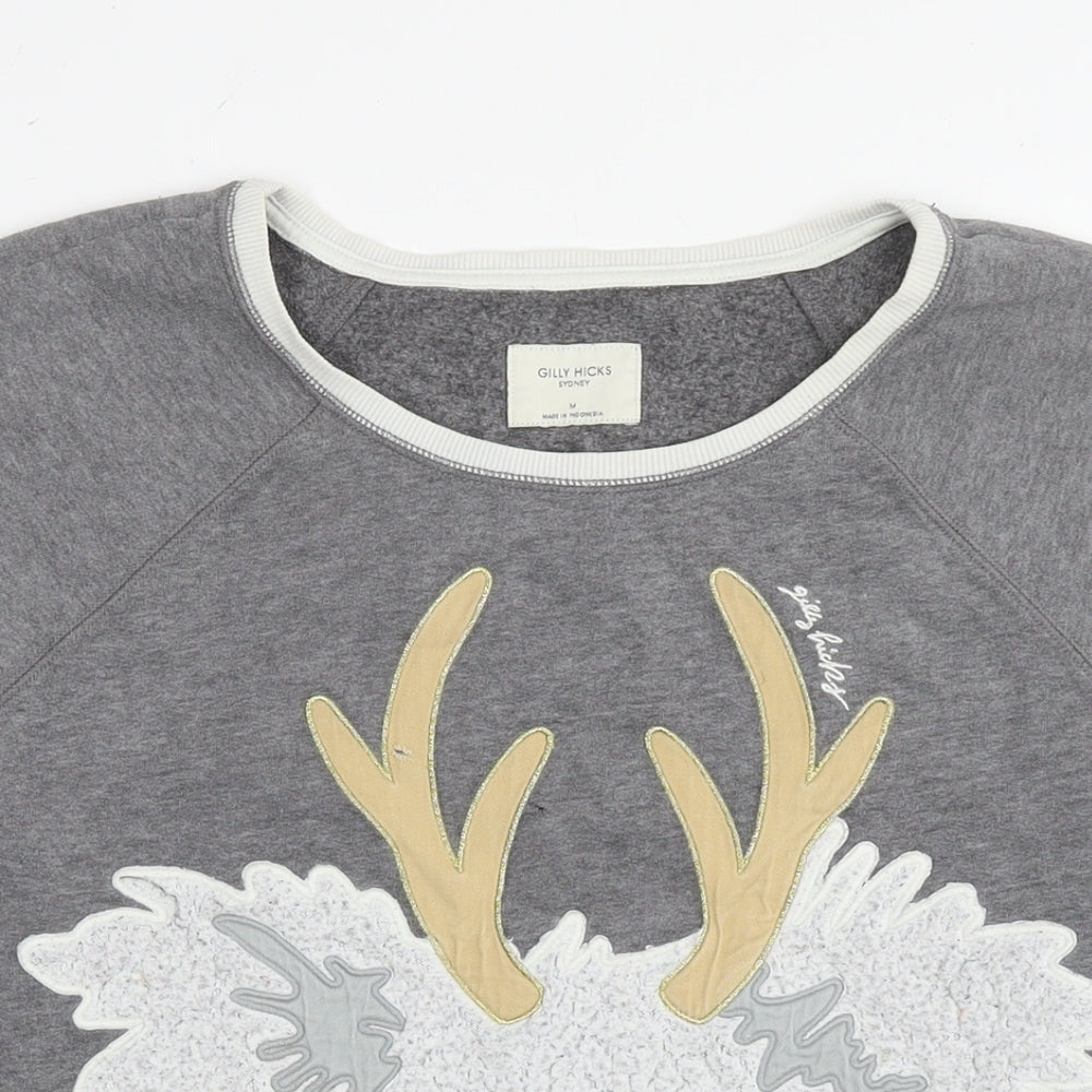 Gilly Hicks Womens Grey Cotton Pullover Sweatshirt Size M Pullover - Coala