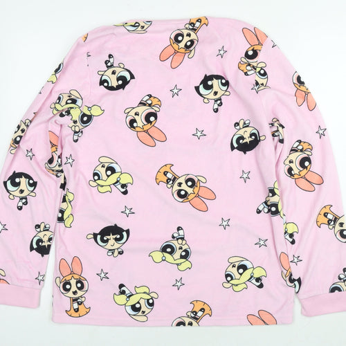 Powerpuff Girls Womens Pink Solid Polyester Top Pyjama Top Size 10 - Cartoon Network