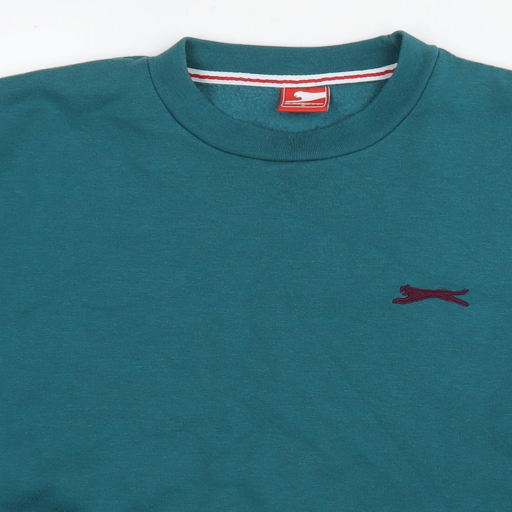 Slazenger Mens Blue Cotton Pullover Sweatshirt Size S