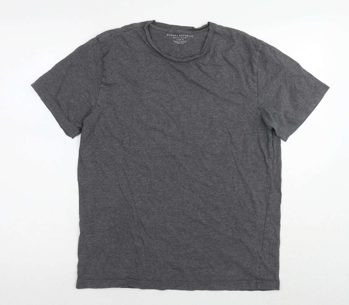 Banana Republic Womens Grey Cotton Basic T-Shirt Size M Round Neck