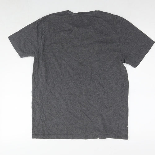 Banana Republic Womens Grey Cotton Basic T-Shirt Size M Round Neck