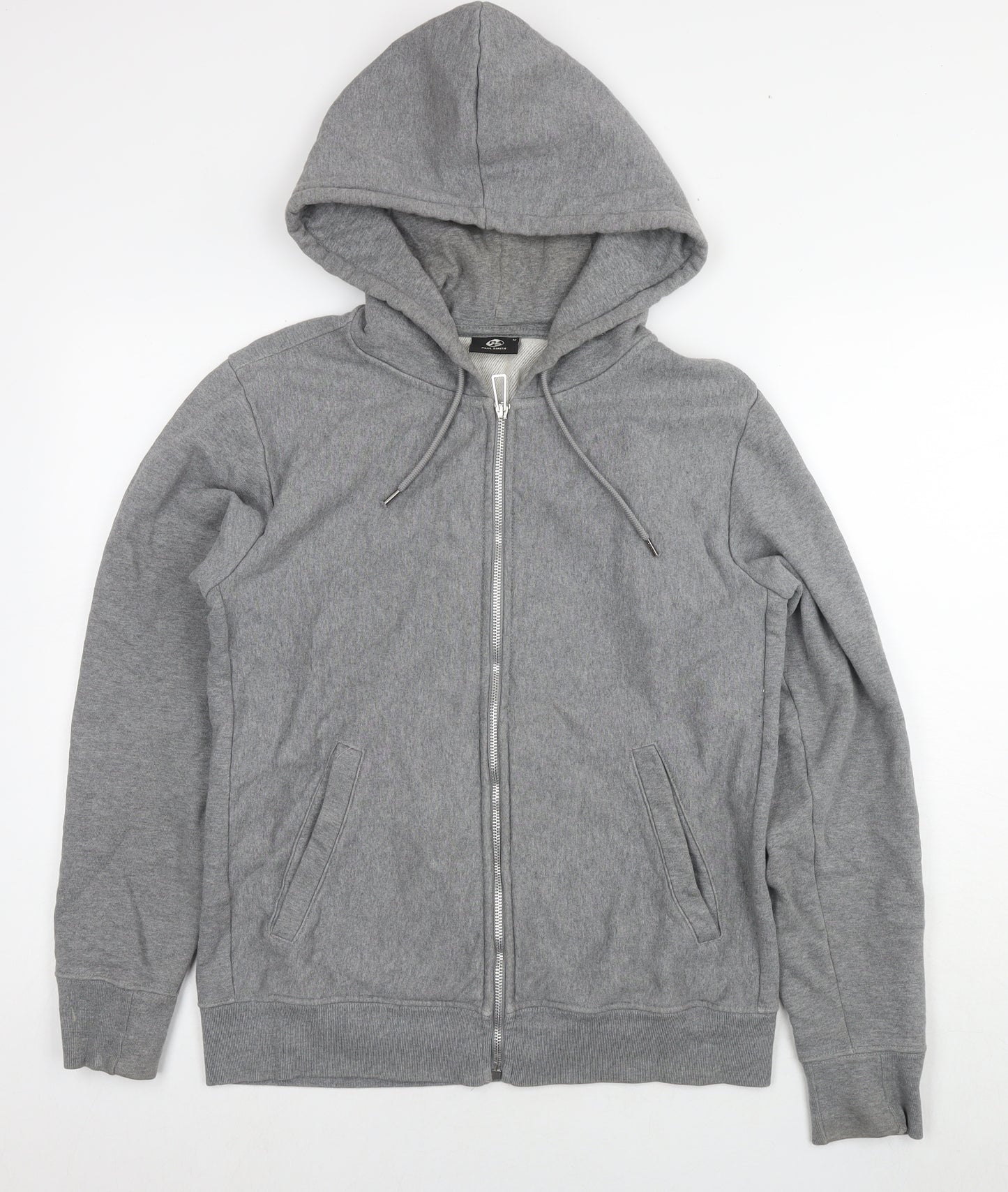 Paul Smith Mens Grey Cotton Full Zip Hoodie Size M