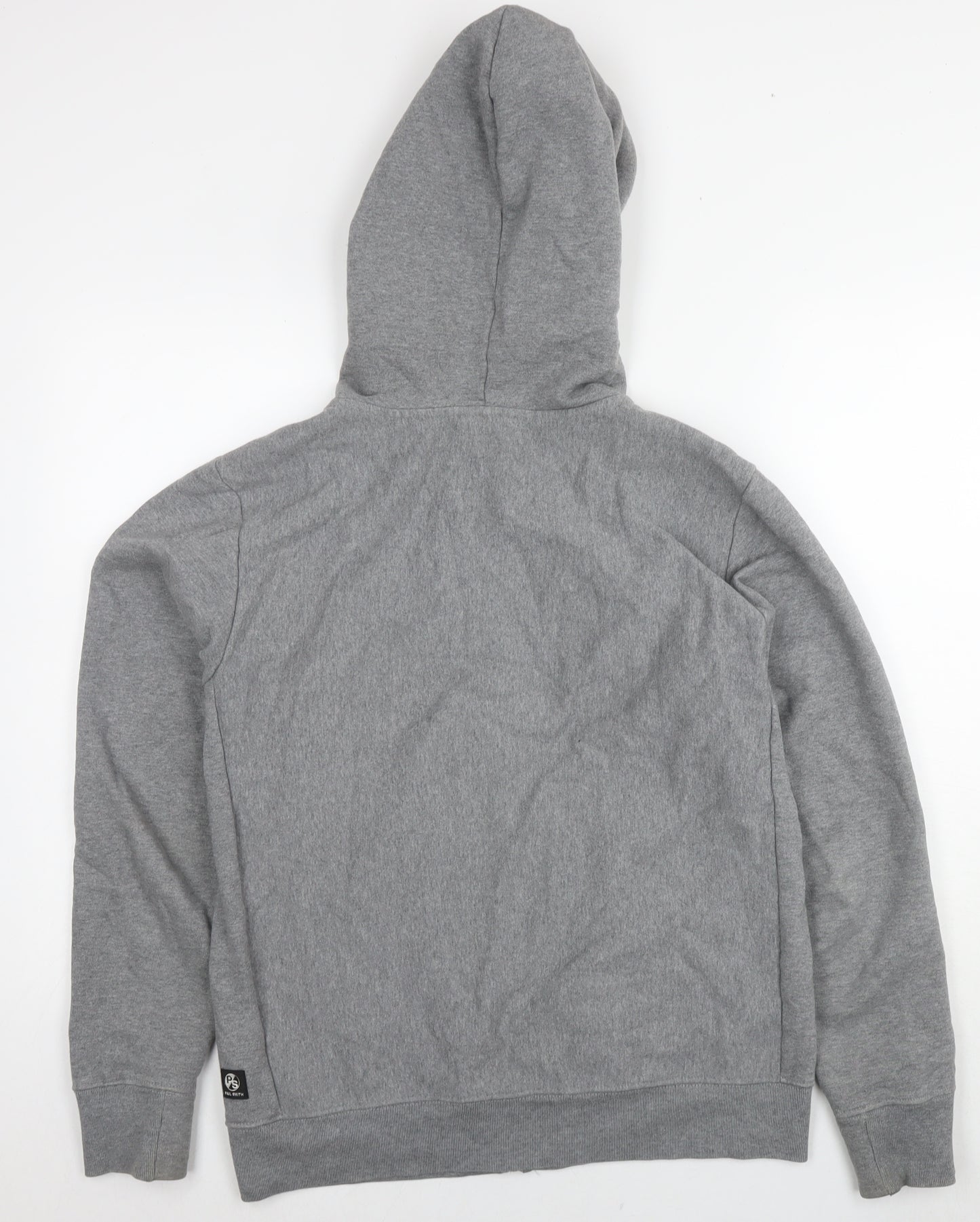 Paul Smith Mens Grey Cotton Full Zip Hoodie Size M