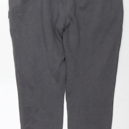 Lonsdale Womens Grey Polyester Jogger Trousers Size 14 L28 in Regular Drawstring