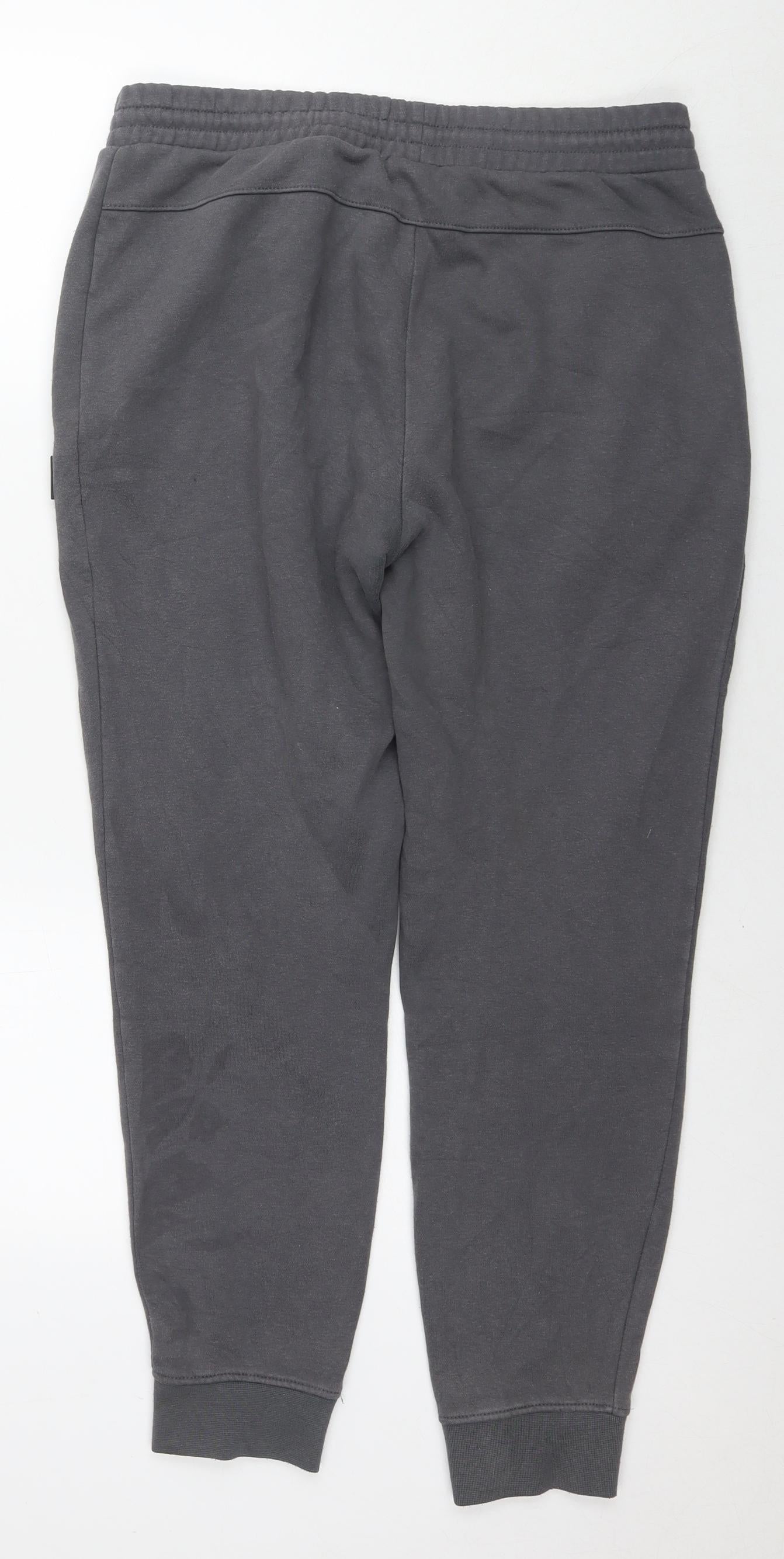 Lonsdale Womens Grey Polyester Jogger Trousers Size 14 L28 in Regular Drawstring