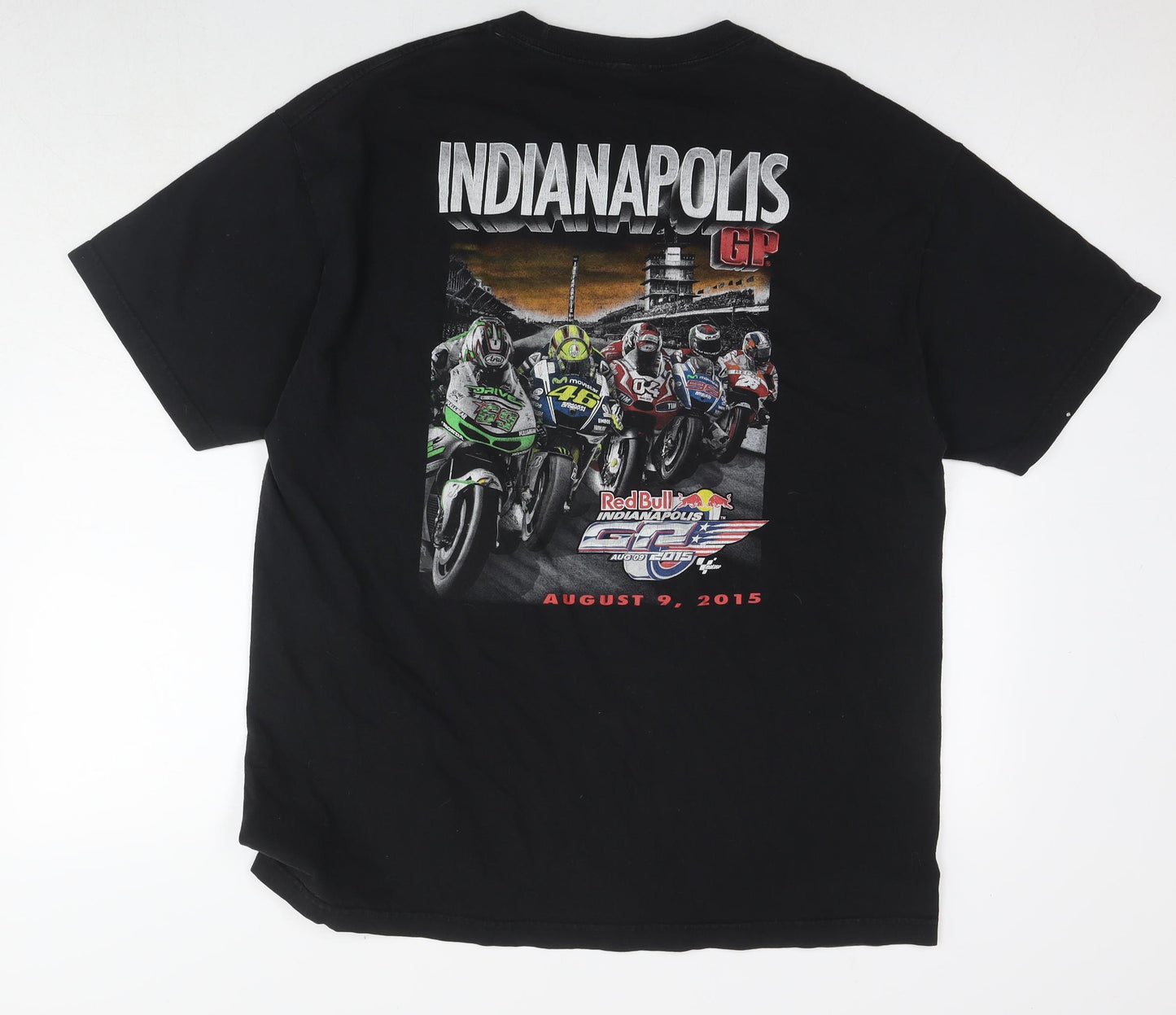 Red Bull Mens Black Cotton T-Shirt Size XL Round Neck - Racing cars