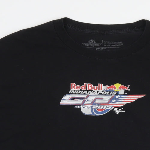 Red Bull Mens Black Cotton T-Shirt Size XL Round Neck - Racing cars