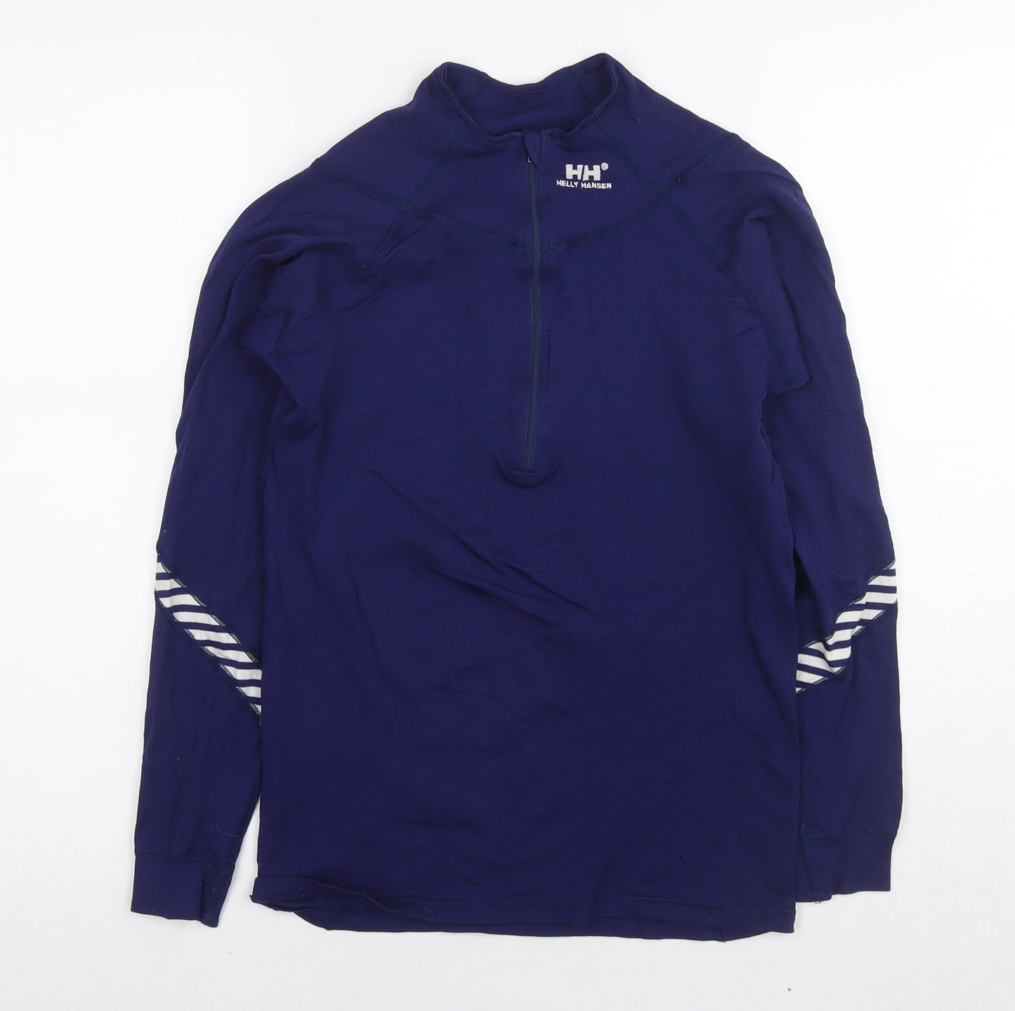 Helly Hansen Womens Blue Polyethylene Basic Casual Size S Round Neck Pullover