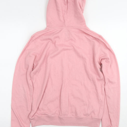 Jack Wills Womens Pink Cotton Pullover Hoodie Size 8 Pullover - Logo