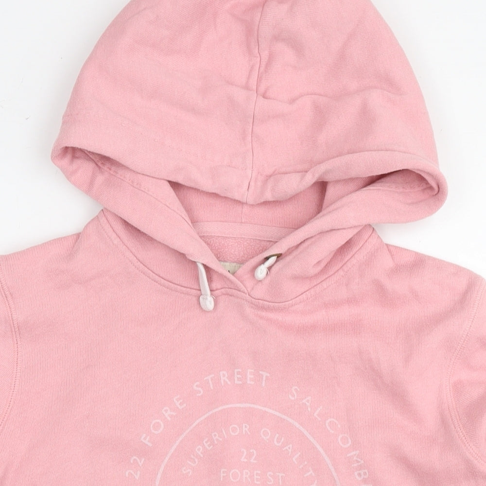 Jack Wills Womens Pink Cotton Pullover Hoodie Size 8 Pullover - Logo