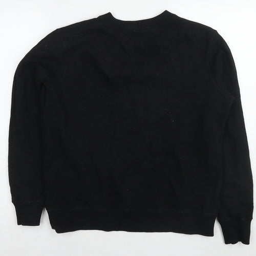 Calvin Klein Womens Black Cotton Pullover Sweatshirt Size L Pullover - Logo