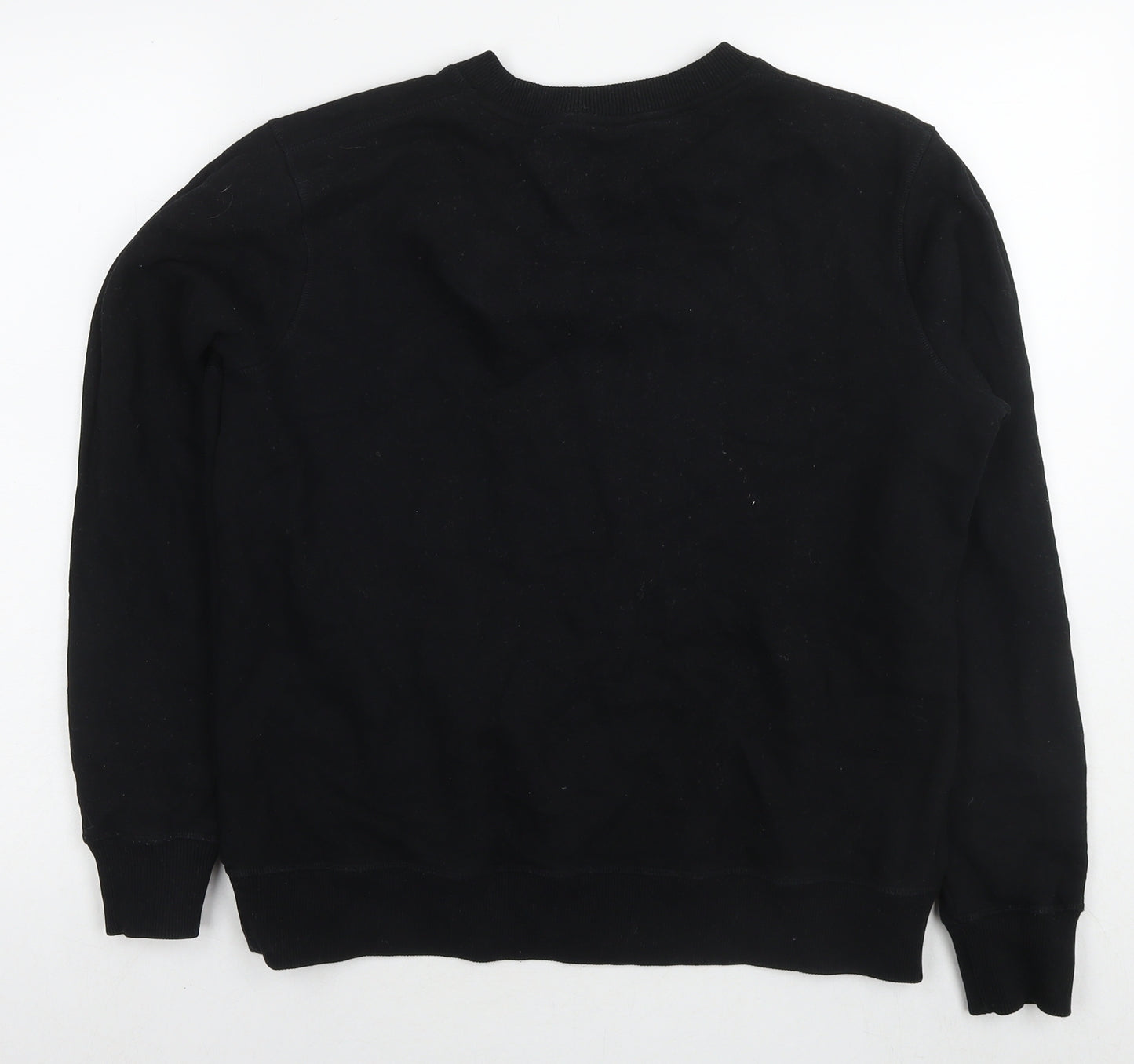 Calvin Klein Womens Black Cotton Pullover Sweatshirt Size L Pullover - Logo