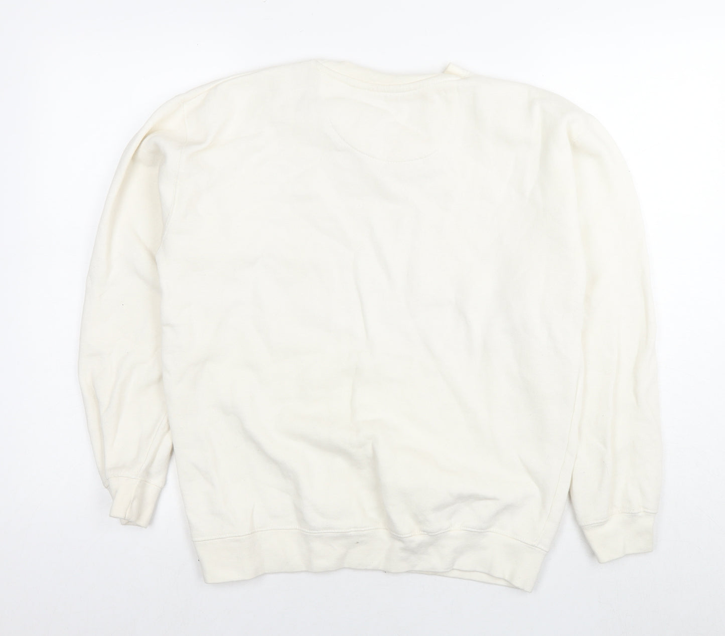 Friends Womens White Cotton Pullover Sweatshirt Size M Pullover