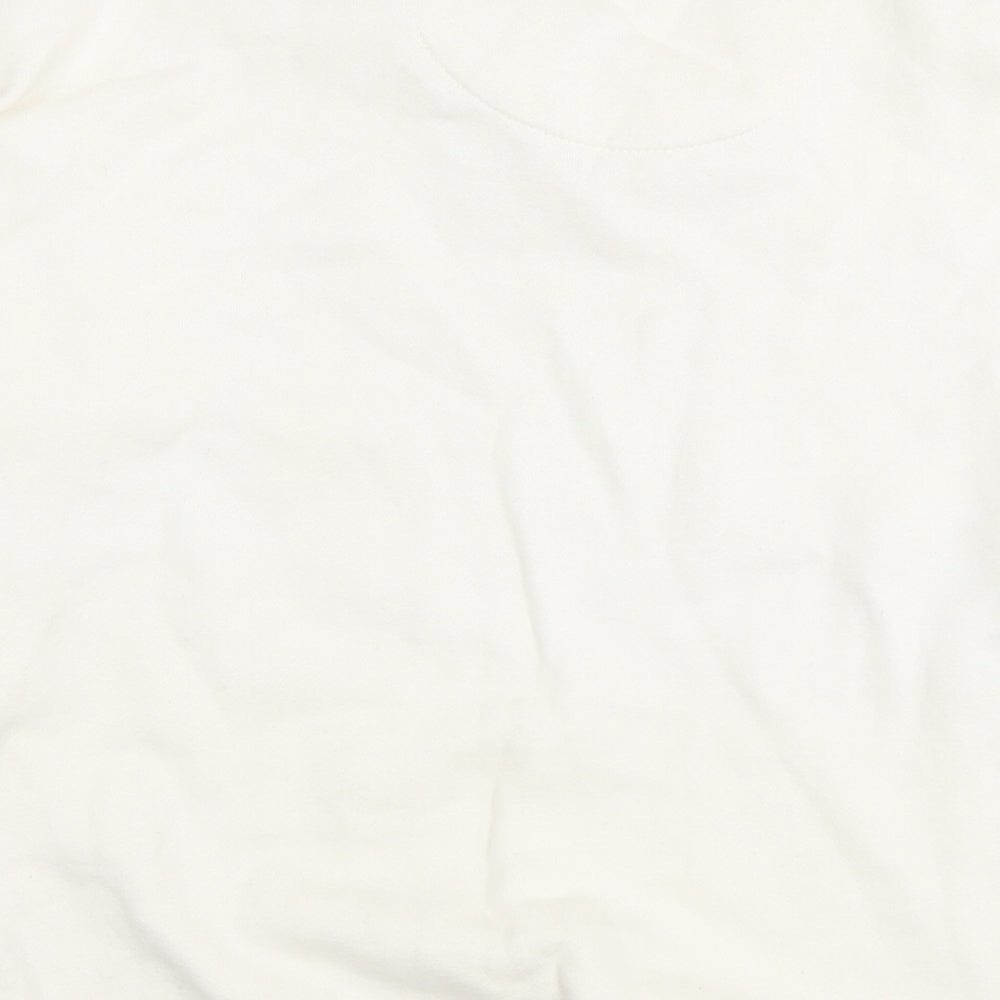 Friends Womens White Cotton Pullover Sweatshirt Size M Pullover