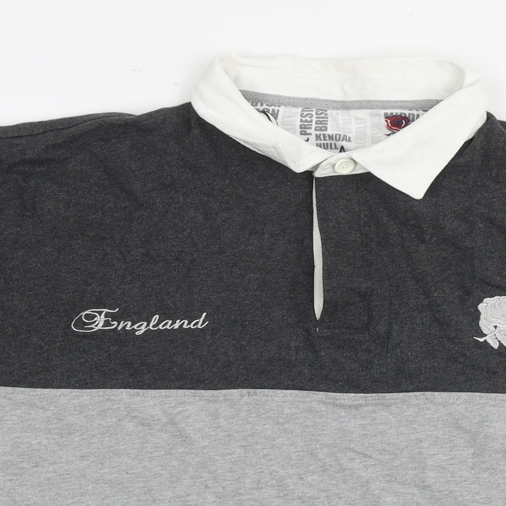 England Mens Grey Cotton Pullover Sweatshirt Size XL - Rugby
