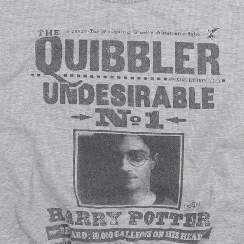 Harry Potter Womens Grey Cotton Pullover Sweatshirt Size 12 Pullover - Logo