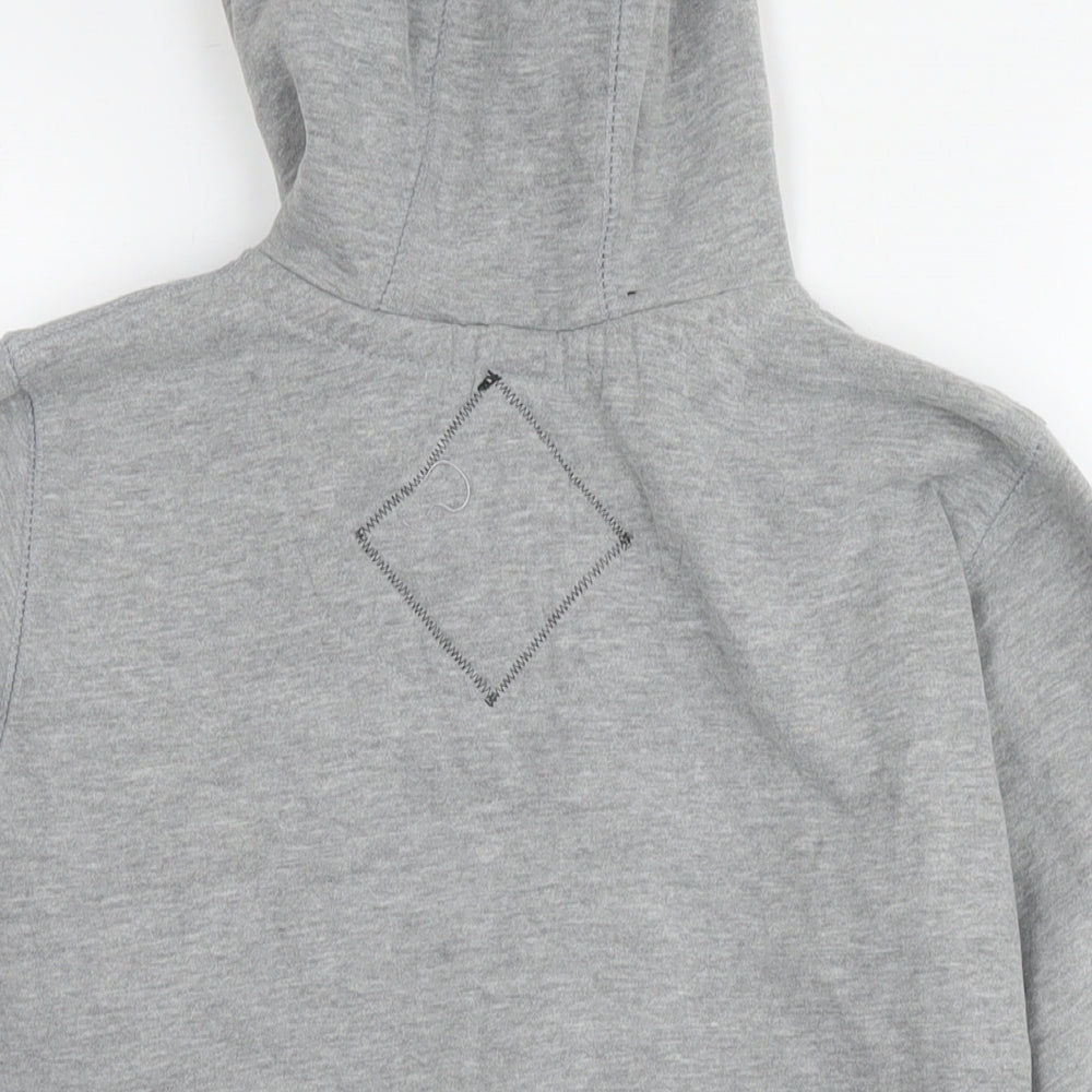 Ushi Womens Grey Cotton Full Zip Hoodie Size S Pullover - Logo