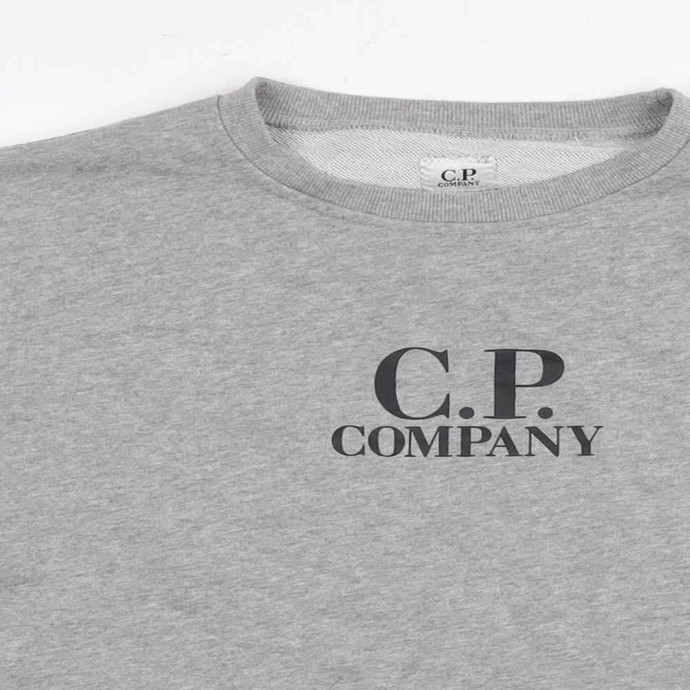 CP Company Mens Grey Polyester Pullover Sweatshirt Size 2XL - Logo